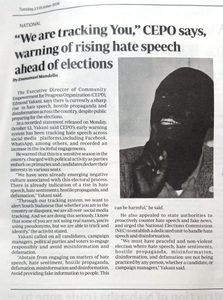 CEPO Participates in Formation of National Platform to Combat Hate Speech and Disinformation in South Sudan